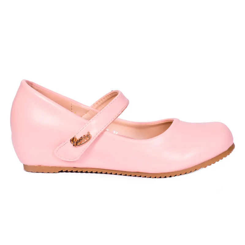 Czółenka na koturnie dziecięce różowe,buty pudrowy róż dla dziewczynki poleca sklep z obuwiem dla dzieci
