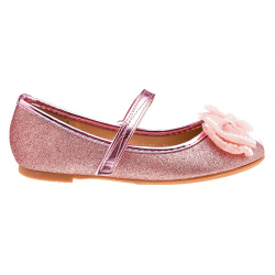 Balerinki pudrowy róż dla dziewczynki-brokatowe baletki buty dla dziewczynki