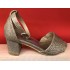 Sandałki dla dziewczynek  z cyrkoniami srebrne na obcasie , buty wyjsciowe  cyrkonie dla dziewczynki