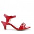 Sandałki dla dziewczynek na obcasie czerwone dla druhny wesele 