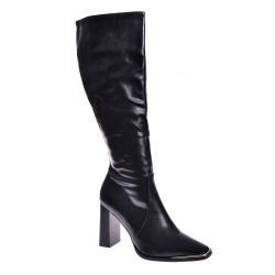  KOZAKI  CZARNE DO KOLAN,ZŁOTE NOSKI