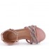 Sandały dla dziewczynek letnie z cyrkoniami glamour na obcasie złote na wizytowe 31 32 33 34 35 36