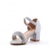 Sandały damskie  na obcasie na małą  stopę na wesele niskie małe  rozmiary : 31 32 33 34 35 36  srebrne i różowe