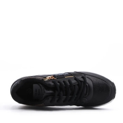 Sneakersy na koturnie czarno złote