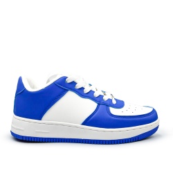 Sneakersy fashion niebiesko białe
